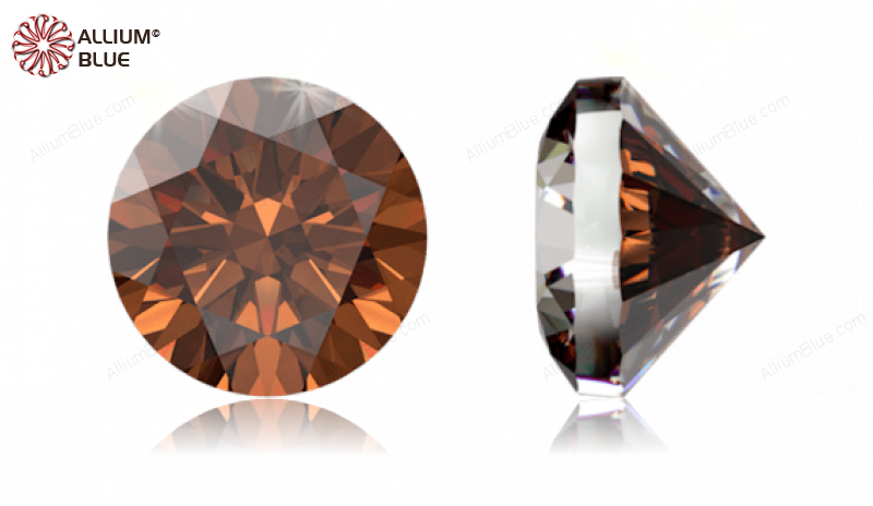 SWAROVSKI GEMS Cubic Zirconia Round Pure Brilliance Caramel 8.00MM normal +/- FQ 0.035