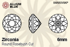 SWAROVSKI GEMS Cubic Zirconia Round Rosebush Yell.Lem-Wh. (VB) 6.00MM normal +/- FQ 0.060