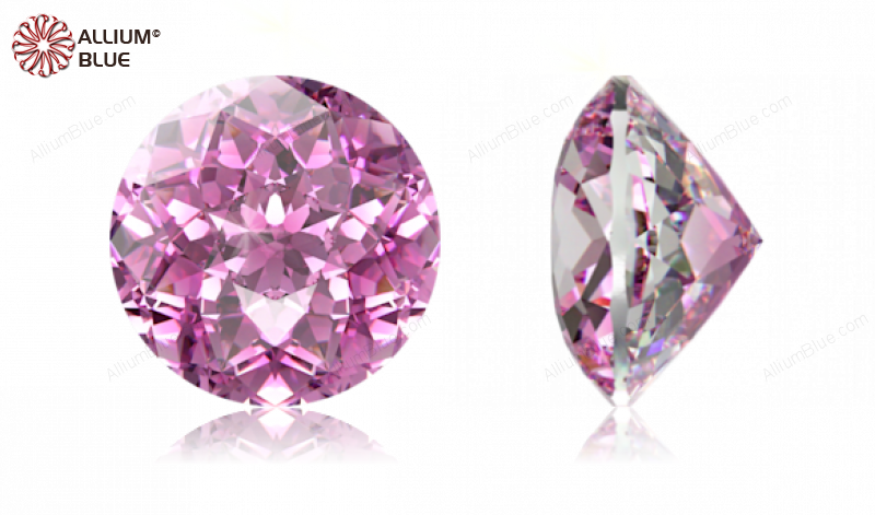 SWAROVSKI GEMS Cubic Zirconia Round Rosebush Rubellite-White (VB) 6.00MM normal +/- FQ 0.060