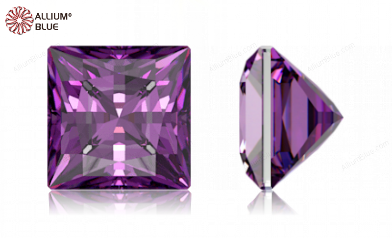 SWAROVSKI GEMS Cubic Zirconia Square Princess PB Fancy Purple 1.50MM normal +/- FQ 0.200