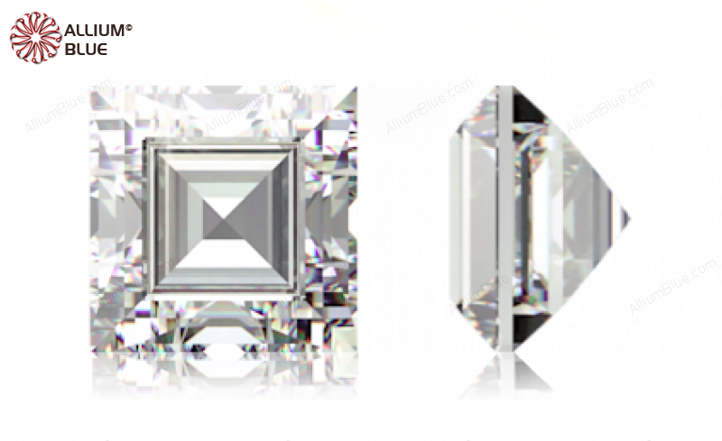 SWAROVSKI GEMS Cubic Zirconia Square Step White 2.50MM normal +/- FQ 0.200