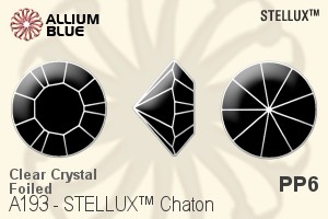 STELLUX™ チャトン (A193) PP6 - クリスタル 裏面ゴールドフォイル