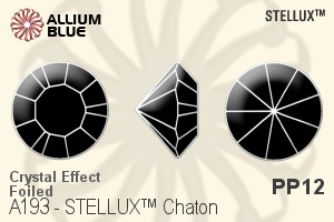 STELLUX™ チャトン (A193) PP12 - クリスタル エフェクト 裏面ゴールドフォイル