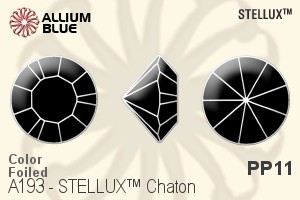 STELLUX™ チャトン (A193) PP11 - カラー 裏面ゴールドフォイル