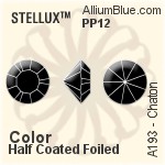 STELLUX™ チャトン (A193) PP12 - クリスタル エフェクト 裏面ゴールドフォイル