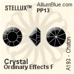 STELLUX™ チャトン (A193) PP12 - カラー 裏面ゴールドフォイル