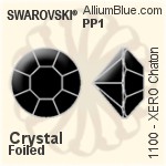 スワロフスキー Xero チャトン (1100) PP4 - クリスタル エフェクト 裏面プラチナフォイル