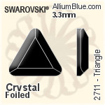 スワロフスキー Triangle ラインストーン (2711) 3.3mm - クリスタル エフェクト 裏面プラチナフォイル