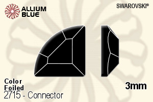 スワロフスキー Connector ラインストーン (2715) 3mm - カラー 裏面プラチナフォイル