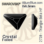 スワロフスキー Triangle Beta ラインストーン ホットフィックス (2739) 5.8x5.3mm - クリスタル 裏面アルミニウムフォイル