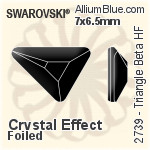 スワロフスキー Triangle Beta ラインストーン ホットフィックス (2739) 5.8x5.3mm - クリスタル エフェクト 裏面にホイル無し