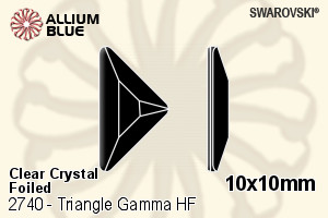 スワロフスキー Triangle Gamma ラインストーン ホットフィックス (2740) 10x10mm - クリスタル 裏面アルミニウムフォイル