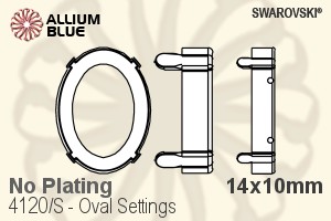 スワロフスキー Ovalファンシーストーン石座 (4120/S) 14x10mm - メッキなし