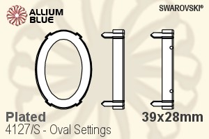 スワロフスキー Ovalファンシーストーン石座 (4127/S) 39x28mm - メッキ