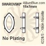 スワロフスキー XILION Navetteファンシーストーン石座 (4228/S) 5x2.5mm - メッキ
