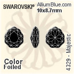 スワロフスキー Majestic ファンシーストーン (4329) 14x12.1mm - カラー 裏面プラチナフォイル