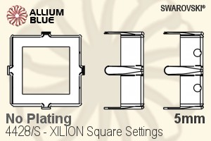 スワロフスキー XILION Squareファンシーストーン石座 (4428/S) 5mm - メッキなし