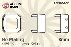 スワロフスキー Imperialファンシーストーン石座 (4480/S) 8mm - メッキなし