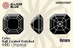 スワロフスキー Imperial ファンシーストーン (4480) 6mm - カラー（ハーフ　コーティング） 裏面にホイル無し