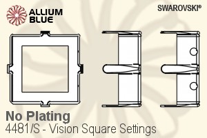 スワロフスキー Vision Squareファンシーストーン石座 (4481/S) 12mm - メッキなし