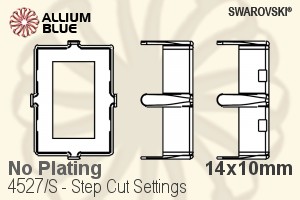スワロフスキー Step カットファンシーストーン石座 (4527/S) 14x10mm - メッキなし