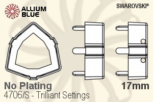 スワロフスキー Trilliantファンシーストーン石座 (4706/S) 17mm - メッキなし