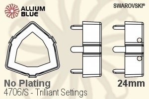 スワロフスキー Trilliantファンシーストーン石座 (4706/S) 24mm - メッキなし