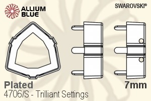 スワロフスキー Trilliantファンシーストーン石座 (4706/S) 7mm - メッキ