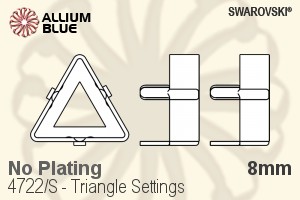 スワロフスキー Triangleファンシーストーン石座 (4722/S) 8mm - メッキなし