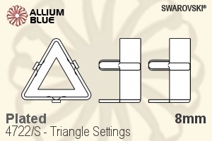 スワロフスキー Triangleファンシーストーン石座 (4722/S) 8mm - メッキ