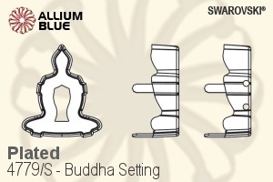 スワロフスキー Buddha 石座, (4779/S) 18x15.6mm - メッキ