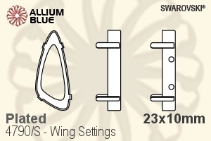 スワロフスキー Wingファンシーストーン石座 (4790/S) 23x10mm - メッキ