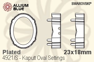 スワロフスキー Kaputt Ovalファンシーストーン石座 (4921/S) 23x18mm - メッキ