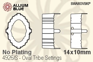 スワロフスキー Oval Tribeファンシーストーン石座 (4926/S) 14x10mm - メッキなし