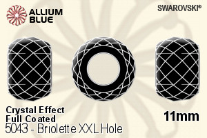 スワロフスキー Briolette XXL Hole ビーズ (5043) 11mm - クリスタル エフェクト (Full Coated)