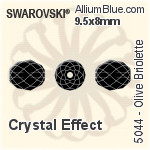 スワロフスキー Olive Briolette ビーズ (5044) 9.5x8mm - カラー
