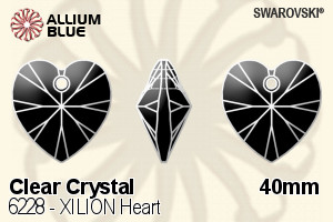 スワロフスキー XILION Heart ペンダント (6228) 40mm - クリスタル