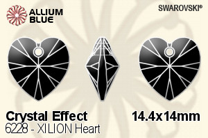 スワロフスキー XILION Heart ペンダント (6228) 14.4x14mm - クリスタル エフェクト