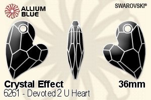 スワロフスキー Devoted 2 U Heart ペンダント (6261) 36mm - クリスタル エフェクト