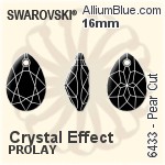 スワロフスキー Crystalactite Grand (Partly Frosted) ペンダント (6017/G) 30mm - クリスタル エフェクト