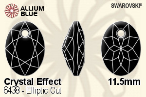 スワロフスキー Elliptic カット ペンダント (6438) 11.5mm - クリスタル エフェクト