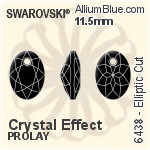 スワロフスキー Elliptic カット ペンダント (6438) 16mm - クリスタル エフェクト