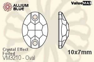 バリューマックス Oval ソーオンストーン (VM3210) 10x7mm - クリスタル エフェクト 裏面フォイル