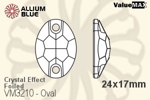 バリューマックス Oval ソーオンストーン (VM3210) 24x17mm - クリスタル エフェクト 裏面フォイル