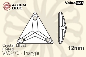 バリューマックス Triangle ソーオンストーン (VM3270) 12mm - クリスタル エフェクト 裏面フォイル