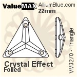 バリューマックス Triangle ソーオンストーン (VM3270) 12mm - クリスタル 裏面フォイル