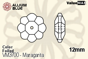 バリューマックス Maragarita ソーオンストーン (VM3700) 12mm - カラー 裏面フォイル