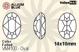 バリューマックス Oval ファンシーストーン (VM4100) 14x10mm - カラー 裏面フォイル