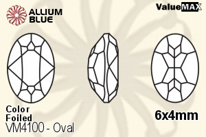 バリューマックス Oval ファンシーストーン (VM4100) 6x4mm - カラー 裏面フォイル