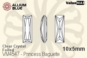 バリューマックス Princess Baguette ファンシーストーン (VM4547) 10x5mm - クリスタル 裏面フォイル